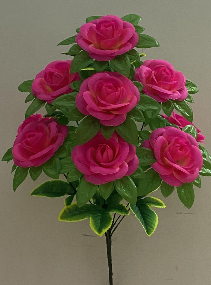 Роза круглая с листом 9 ка