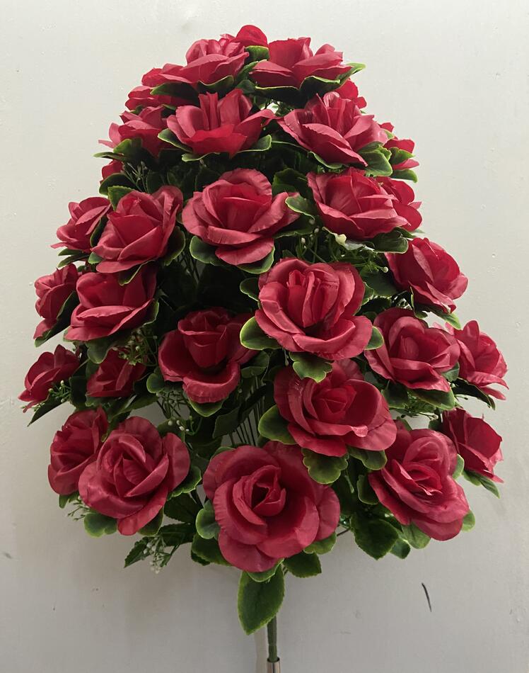 Роза атласная с листом 36 ка